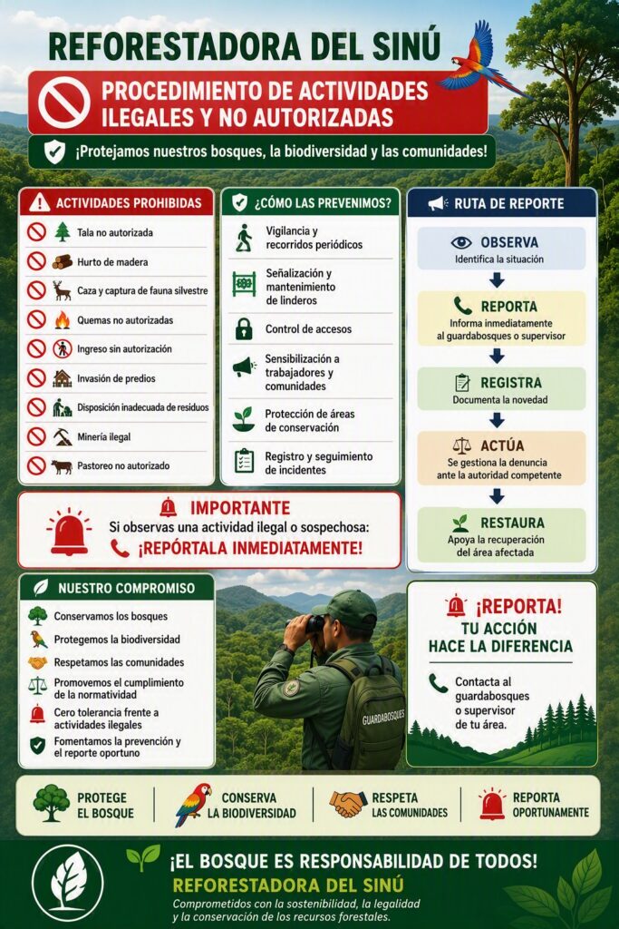 Folleto Procedimiento de actividades ilegales y no autorizadas
